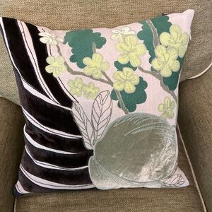 Pair of Adam and Viktoria 16x16 inch accent pillows